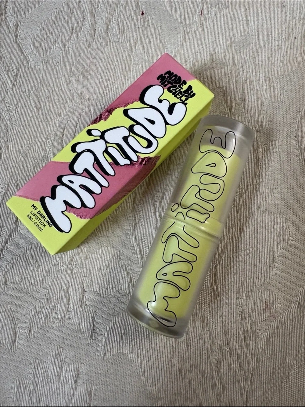Made by Mitchell Hollipop Mattitude Lipstick in My Darling BNIB